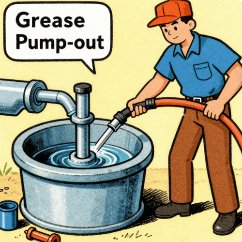 Grease trap pump-out and pumping